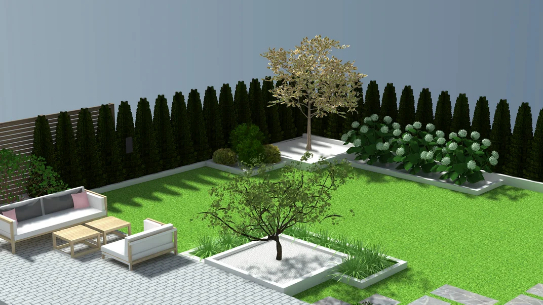 Detal projektu ogrodu