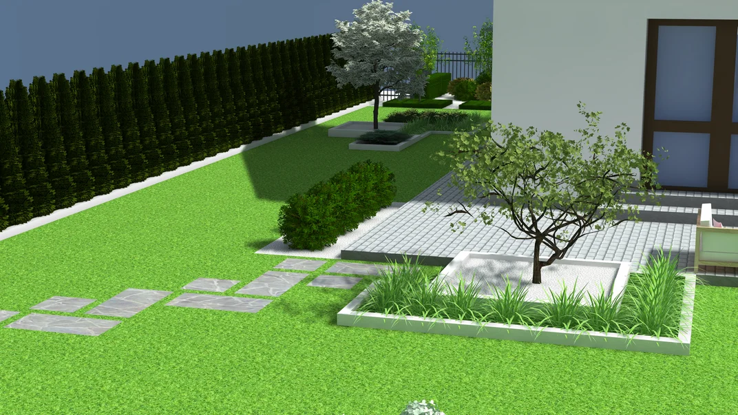 Detal projektu ogrodu
