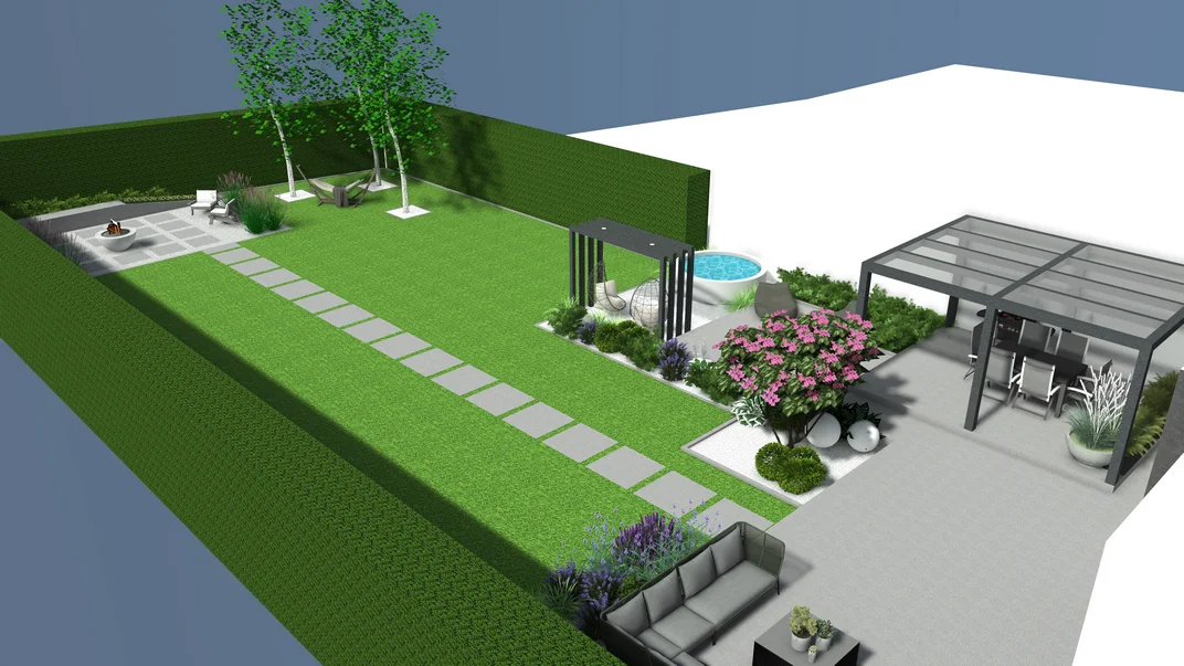 Detal projektu ogrodu