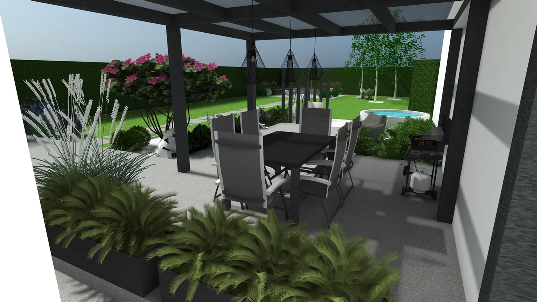 Detal projektu ogrodu