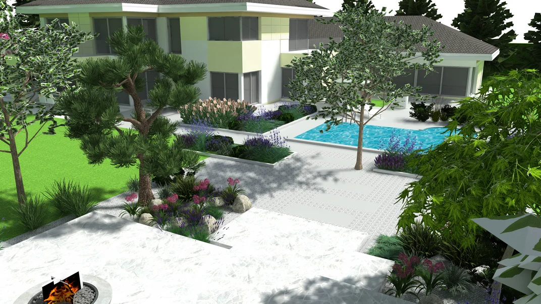 Detal projektu ogrodu