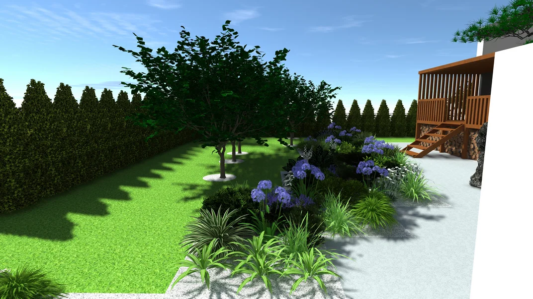 Detal projektu ogrodu