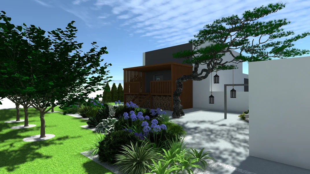 Detal projektu ogrodu